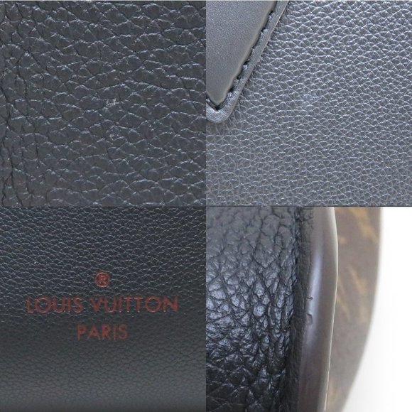 Louis Vuitton On My Side MM Calf Monogram Noir Tote Bag - Picture 6 of 7